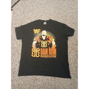 Bam Bam Bigelow  Black T-shirt Bootleg WWE Comfort Colors!! Xl